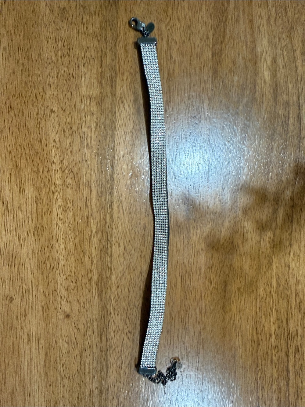 Express Silver Rhinestone Choker Necklace